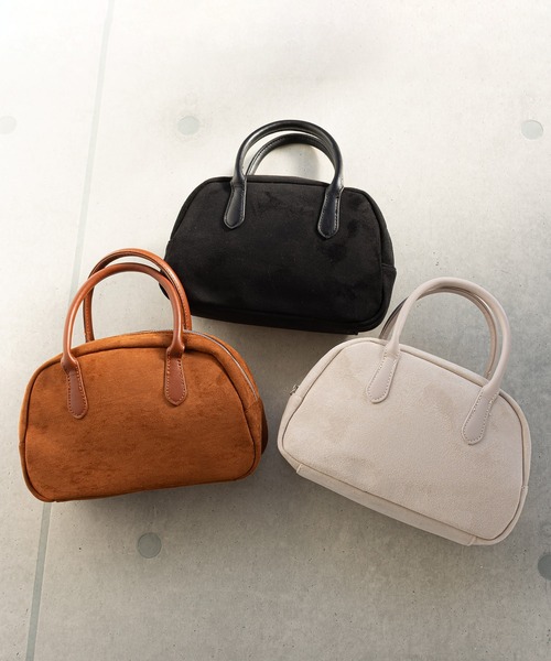 SVEC(シュベック)の「スエード ハンドバッグ(ハンドバッグ・レディース・ブラック系その他/ホワイト系その他/ブラウン系その他・FREE)」の12枚目の写真