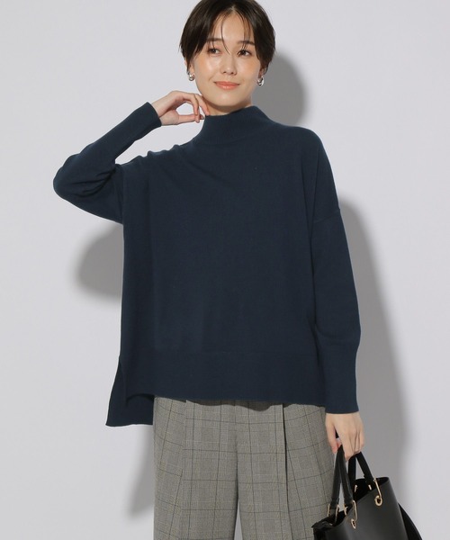 Elura（エルーラ）の「毛玉しらずタートルニット/133700（ニット/セーター・レディース・ネイビー/レッド/ダークネイビー・LARGE/MEDIUM）」の2枚目の写真