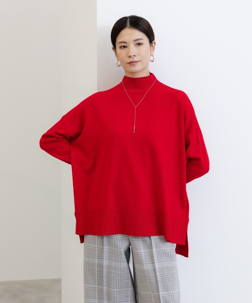 Elura（エルーラ）の「毛玉しらずタートルニット/133700（ニット/セーター・レディース・ネイビー/レッド/ダークネイビー・LARGE/MEDIUM）」の4枚目の写真