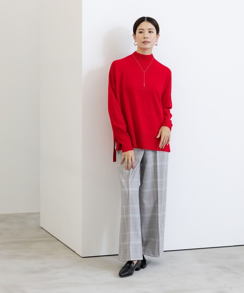 Elura（エルーラ）の「毛玉しらずタートルニット/133700（ニット/セーター・レディース・ネイビー/レッド/ダークネイビー・LARGE/MEDIUM）」の7枚目の写真