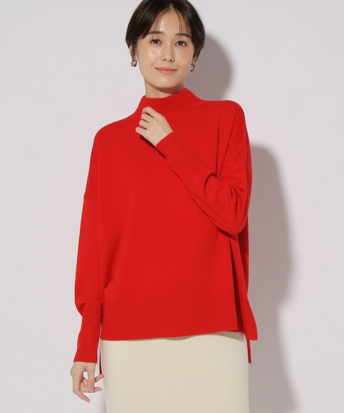 Elura（エルーラ）の「毛玉しらずタートルニット/133700（ニット/セーター・レディース・ネイビー/レッド/ダークネイビー・LARGE/MEDIUM）」の11枚目の写真