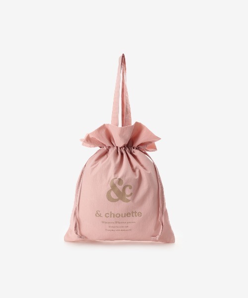 & chouette(アンドシュエット)の「巾着トートバッグ(トートバッグ・レディース・ミント/イエロー/ラベンダー/ピンク/ライトブルー/ブラック/グレー/オフホワイト・FREE)」の8枚目の写真