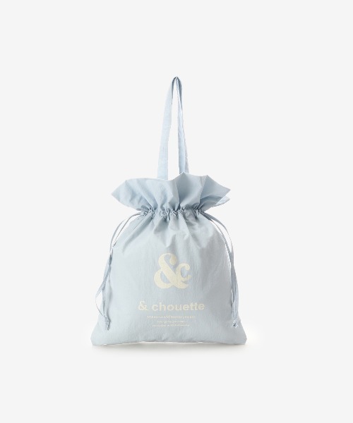 & chouette(アンドシュエット)の「巾着トートバッグ(トートバッグ・レディース・ミント/イエロー/ラベンダー/ピンク/ライトブルー/ブラック/グレー/オフホワイト・FREE)」の5枚目の写真