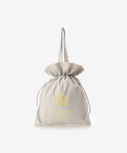 & chouette(アンドシュエット)の「巾着トートバッグ(トートバッグ・レディース・ミント/イエロー/ラベンダー/ピンク/ライトブルー/ブラック/グレー/オフホワイト・FREE)」の19枚目の写真