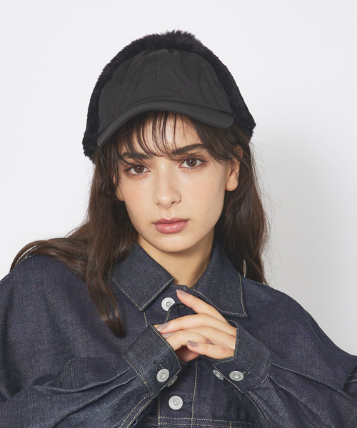 Rouge vif la cle(ルージュヴィフラクレ)の「【RUBEN】ナイロンイヤーカバーキャップ / 2WAY / RUS-6417(キャップ・レディース・ベージュ/ブラック/カーキ・フリー)」の5枚目の写真