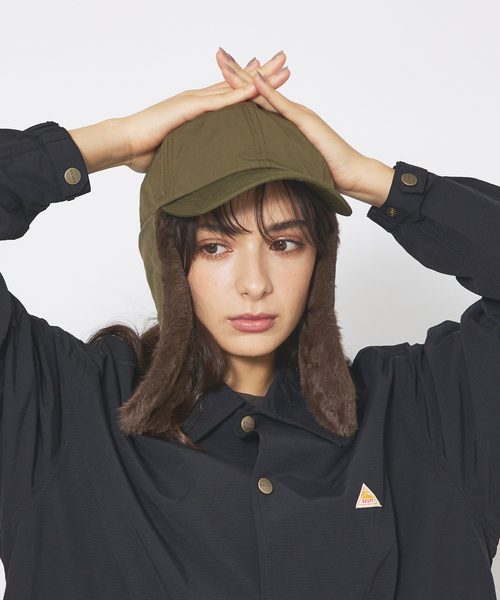 Rouge vif la cle(ルージュヴィフラクレ)の「【RUBEN】ナイロンイヤーカバーキャップ / 2WAY / RUS-6417(キャップ・レディース・ベージュ/ブラック/カーキ・フリー)」の8枚目の写真