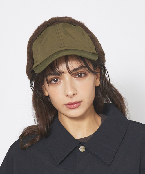 Rouge vif la cle(ルージュヴィフラクレ)の「【RUBEN】ナイロンイヤーカバーキャップ / 2WAY / RUS-6417(キャップ・レディース・ベージュ/ブラック/カーキ・フリー)」の9枚目の写真