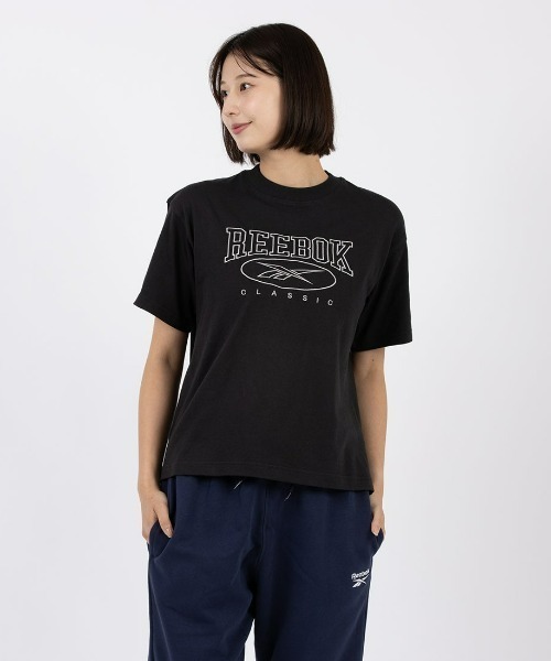 Reebok(リーボック)の「AE Tシャツ / AE TEE(Tシャツ/カットソー・レディース・ブラック・MEDIUM/XX-LARGE/X-LARGE/LARGE/SMALL)」の1枚目の写真