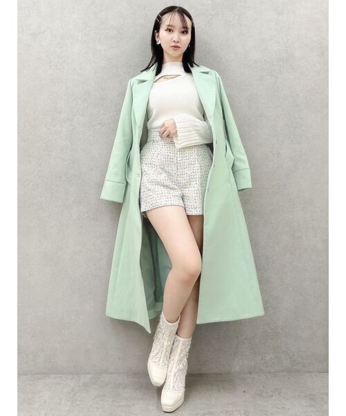 dazzlin（ダズリン）の「デコルテオープンリブニットトップス（ニット/セーター・レディース・オフホワイト/グレー/ブラック・FREE）」の17枚目の写真