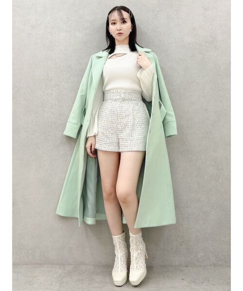 dazzlin（ダズリン）の「デコルテオープンリブニットトップス（ニット/セーター・レディース・オフホワイト/グレー/ブラック・FREE）」の16枚目の写真