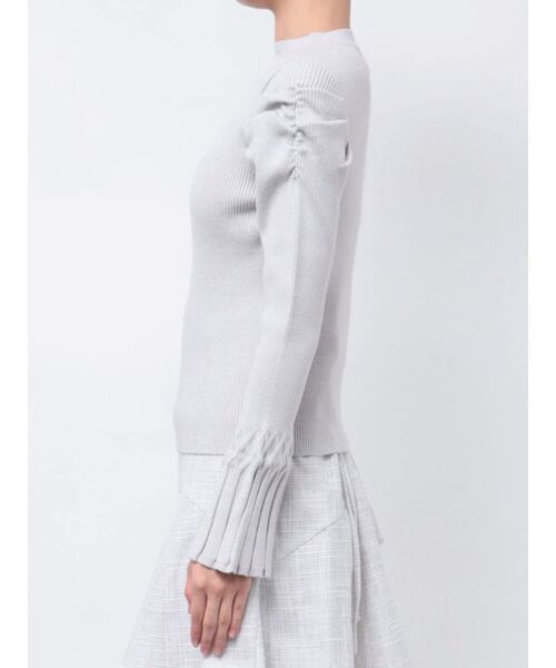 dazzlin（ダズリン）の「デコルテオープンリブニットトップス（ニット/セーター・レディース・オフホワイト/グレー/ブラック・FREE）」の5枚目の写真