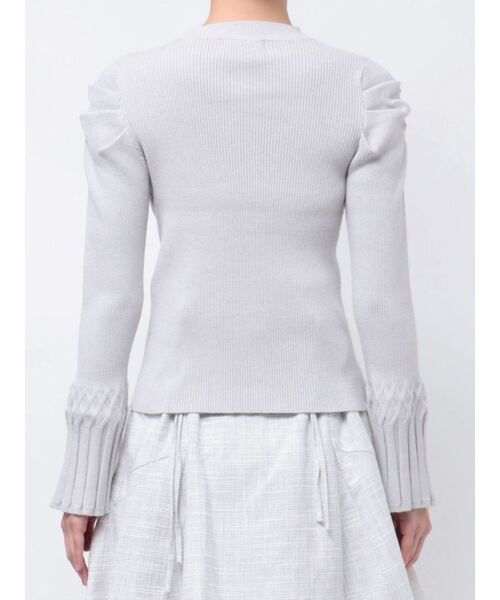 dazzlin（ダズリン）の「デコルテオープンリブニットトップス（ニット/セーター・レディース・オフホワイト/グレー/ブラック・FREE）」の4枚目の写真