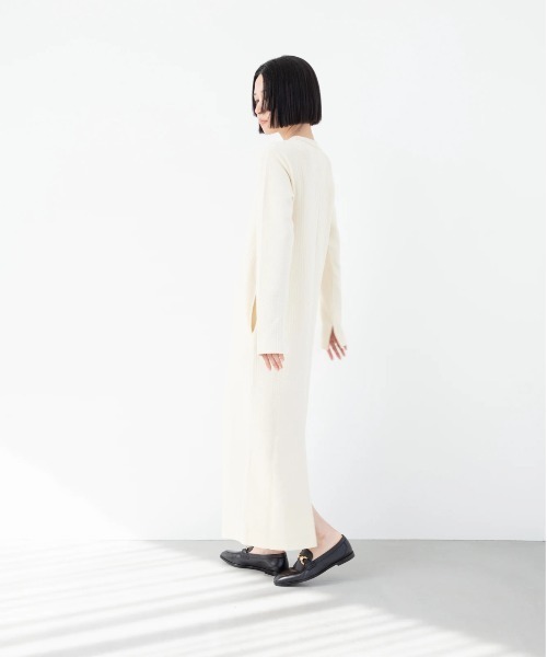 oblekt（オブレクト）の「OBLEKT×aluna/NagisaNagaya ワッフルジャージーロングスリーブドレス（ワンピース・レディース・ホワイト/ブラック・FREE）」の14枚目の写真