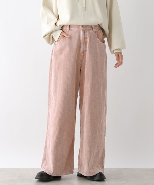 LEPSIM（レプシィム）の「カラーワイドコーデュロイパンツ　241948（その他パンツ・レディース・オフホワイト/ピンク・FREE）」の2枚目の写真