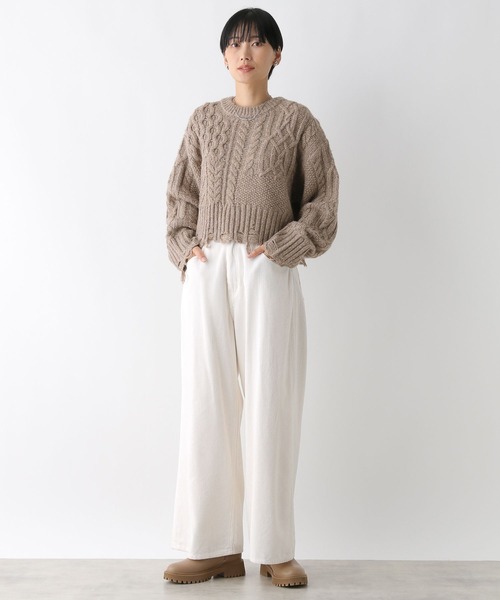 LEPSIM（レプシィム）の「カラーワイドコーデュロイパンツ　241948（その他パンツ・レディース・オフホワイト/ピンク・FREE）」の6枚目の写真