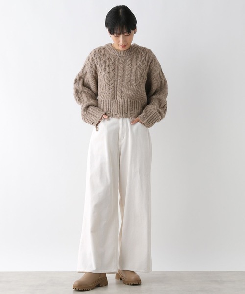 LEPSIM（レプシィム）の「カラーワイドコーデュロイパンツ　241948（その他パンツ・レディース・オフホワイト/ピンク・FREE）」の7枚目の写真