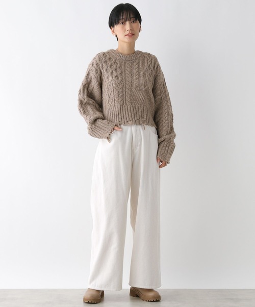 LEPSIM（レプシィム）の「カラーワイドコーデュロイパンツ　241948（その他パンツ・レディース・オフホワイト/ピンク・FREE）」の8枚目の写真