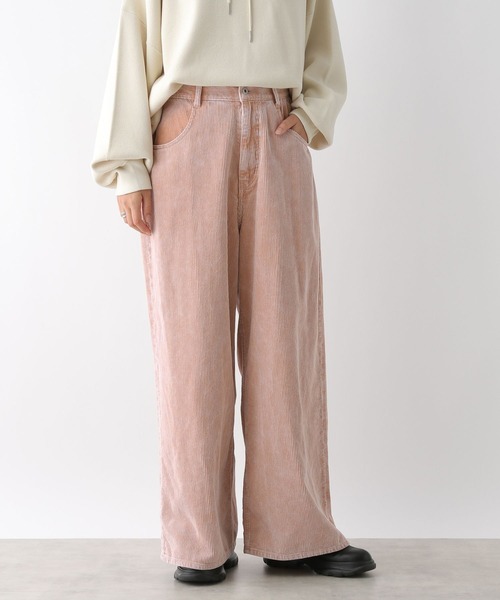 LEPSIM（レプシィム）の「カラーワイドコーデュロイパンツ　241948（その他パンツ・レディース・オフホワイト/ピンク・FREE）」の10枚目の写真