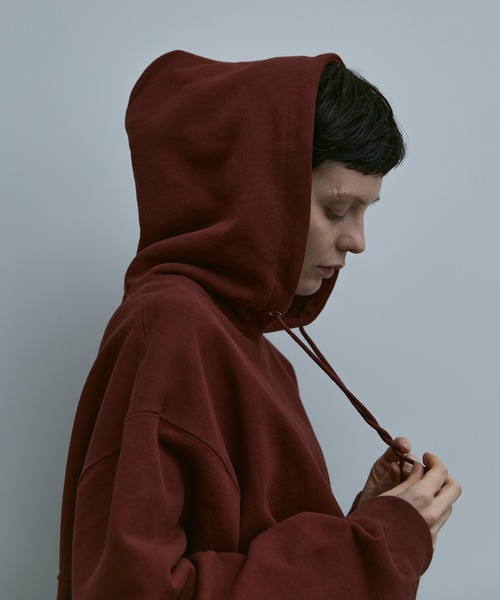 remer（リメール）の「loose basic oversize hoodie / ルーズベーシックオーバーサイズパーカー（パーカー・メンズ・グレー/ブラック/テラコッタ/ブルー/チャコールグレー/ダークグリーン/オレンジ・SMALL/X-SMALL/LARGE/MEDIUM）」の20枚目の写真