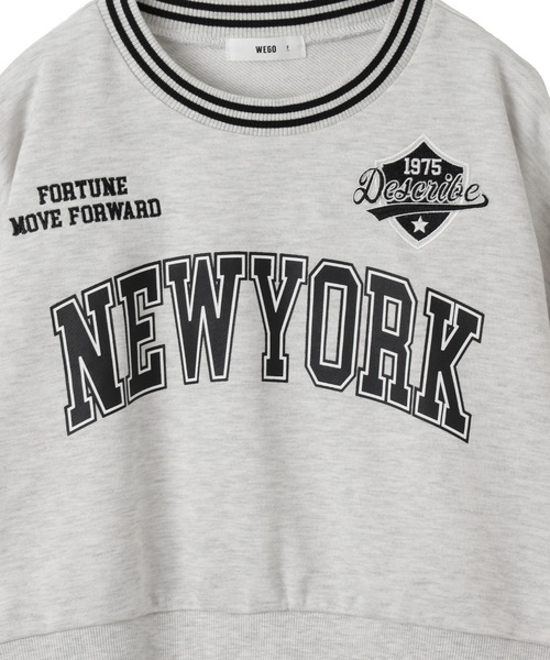 WEGO（ウィゴー）の「WEGO/NEWYORKラインリブスウェット（スウェット・レディース・ダークグリーン/杢グレー・FREE）」の3枚目の写真