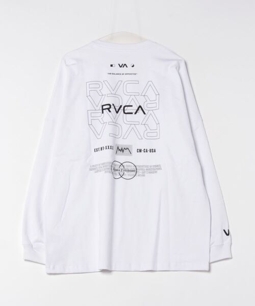 RVCA（ルーカ）の「RVCA/ルーカ ロンTee/長袖Tシャツ バックプリント オーバーサイズ ユニセックス BF041-151（Tシャツ/カットソー・メンズ・ホワイト/ブラック・L/M/S）」の4枚目の写真