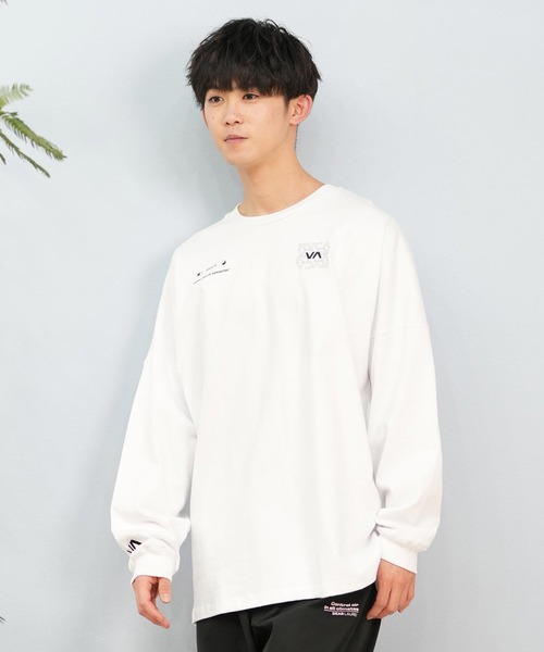 RVCA（ルーカ）の「RVCA/ルーカ ロンTee/長袖Tシャツ バックプリント オーバーサイズ ユニセックス BF041-151（Tシャツ/カットソー・メンズ・ホワイト/ブラック・L/M/S）」の5枚目の写真