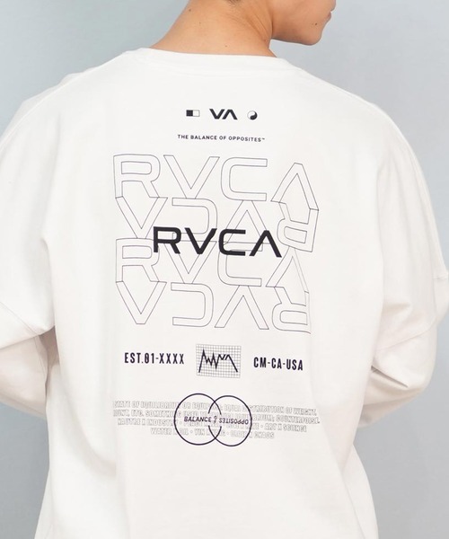 RVCA（ルーカ）の「RVCA/ルーカ ロンTee/長袖Tシャツ バックプリント オーバーサイズ ユニセックス BF041-151（Tシャツ/カットソー・メンズ・ホワイト/ブラック・L/M/S）」の10枚目の写真