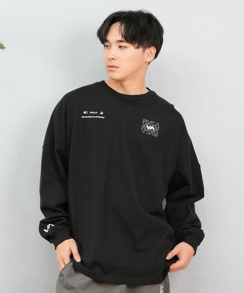 RVCA（ルーカ）の「RVCA/ルーカ ロンTee/長袖Tシャツ バックプリント オーバーサイズ ユニセックス BF041-151（Tシャツ/カットソー・メンズ・ホワイト/ブラック・L/M/S）」の11枚目の写真