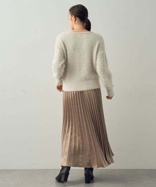 YECCA VECCA(イェッカヴェッカ)の「サテンプリーツスカート(スカート・レディース・ライトグレー/チャコールグレー/ベージュ・FREE)」の5枚目の写真
