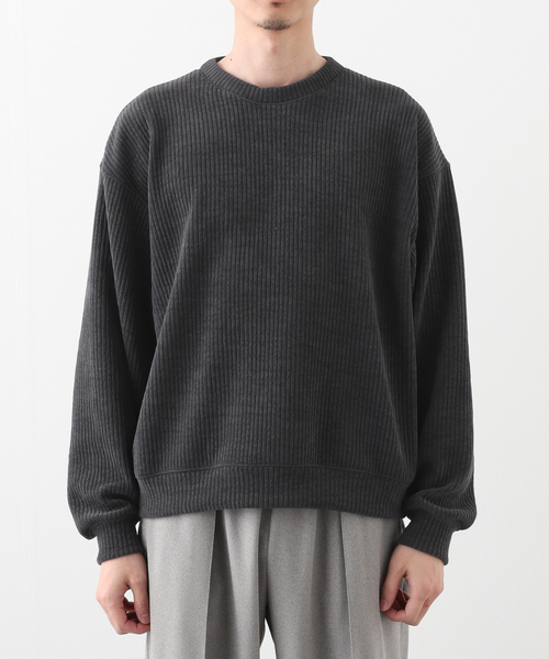 JOURNAL STANDARD(ジャーナルスタンダード)の「モールニット クルーネック(Tシャツ/カットソー・メンズ・レンガ/ベージュ系その他/ライトブルー/チャコールグレー・MEDIUM/LARGE)」の7枚目の写真