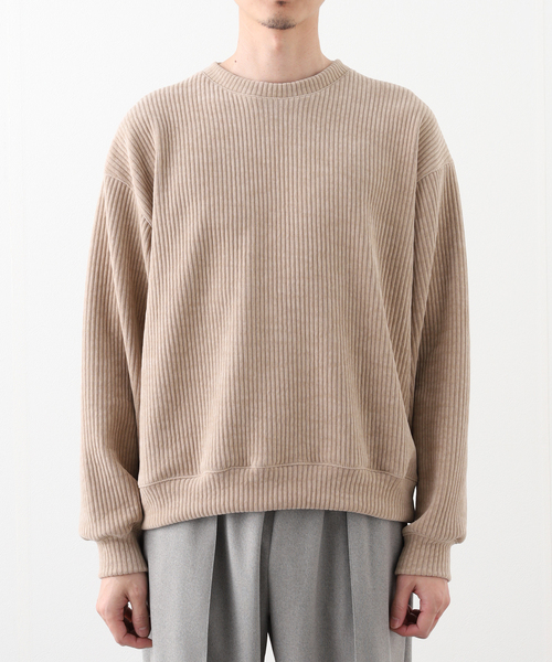 JOURNAL STANDARD(ジャーナルスタンダード)の「モールニット クルーネック(Tシャツ/カットソー・メンズ・レンガ/ベージュ系その他/ライトブルー/チャコールグレー・MEDIUM/LARGE)」の6枚目の写真