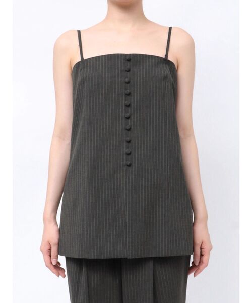 OUNNOUN(オウンノウン)の「【OUNNOUN】ロングビスチェトップス(シャツ/ブラウス・レディース・チャコールグレー/オフホワイト/ベージュ・FREE)」の9枚目の写真