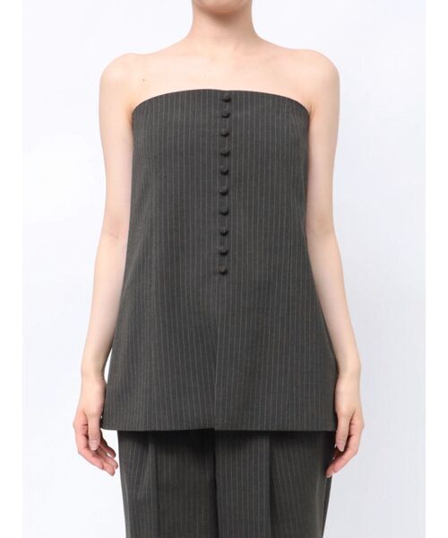OUNNOUN(オウンノウン)の「【OUNNOUN】ロングビスチェトップス(シャツ/ブラウス・レディース・チャコールグレー/オフホワイト/ベージュ・FREE)」の17枚目の写真