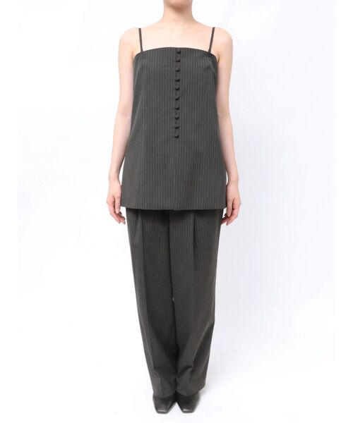 OUNNOUN(オウンノウン)の「【OUNNOUN】ロングビスチェトップス(シャツ/ブラウス・レディース・チャコールグレー/オフホワイト/ベージュ・FREE)」の18枚目の写真