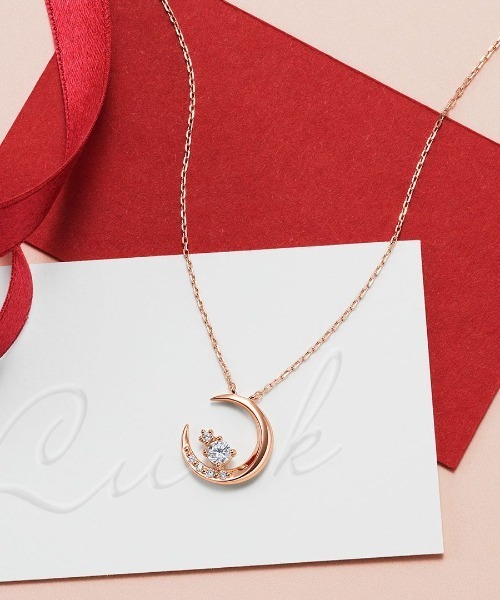 canal4°Cネックレス 月 ムーン ヨンドシー ピンクゴールド 4°c k10