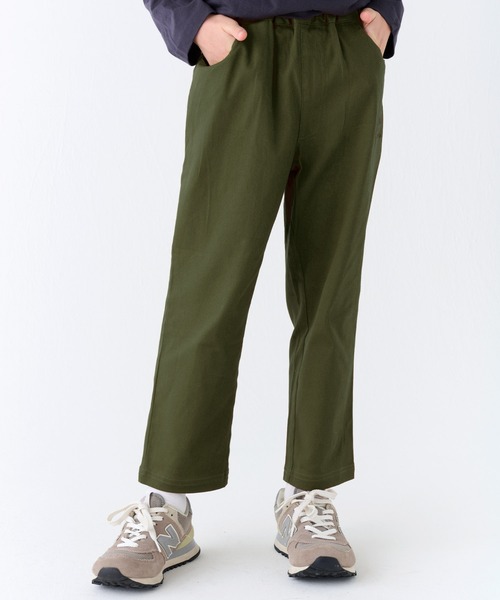 KRIFF MAYER Kid's Collection（クリフメイヤーキッズコレクション）の「綿ストレッチ マイニチ ゆったり8分丈クロップド（チノパンツ・キッズ・カーキ/キャメル/ブラック/ベージュ/ネイビー・130/120/170/160/150/140）」の3枚目の写真