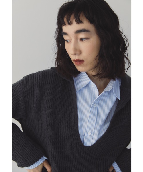 DRWCYS（ドロシーズ）の「スキッパーニットセットアップ（セットアップ・レディース・グレー/チャコールグレー・FREE）」の12枚目の写真