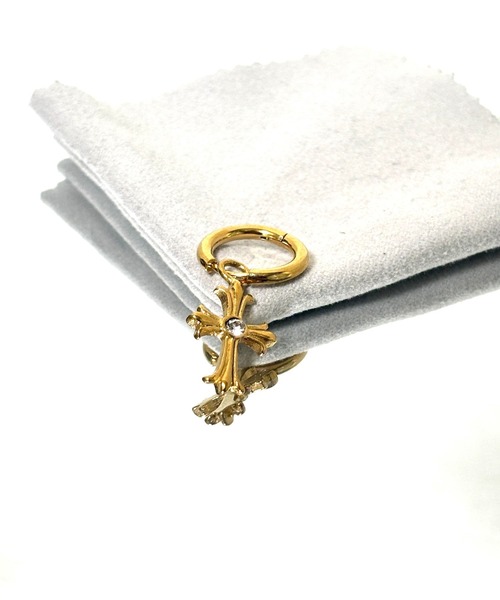VIBGYOR（ヴィブジョー）の「【1004ST】VIP クロス ピアス (MA)（ピアス（両耳用）・レディース・シルバー/ゴールド・FREE）」の2枚目の写真