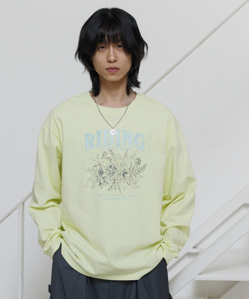 【UNISEX】フラワーロックロンＴ（Tシャツ/カットソー）｜Anui（アニュイ）