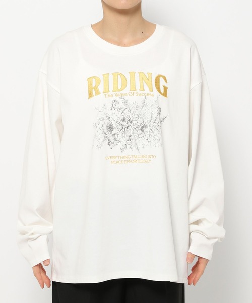 Anui（アニュイ）の「【UNISEX】フラワーロックロンＴ（Tシャツ/カットソー・レディース・オフホワイト/ライトイエロー・MEDIUM）」の15枚目の写真