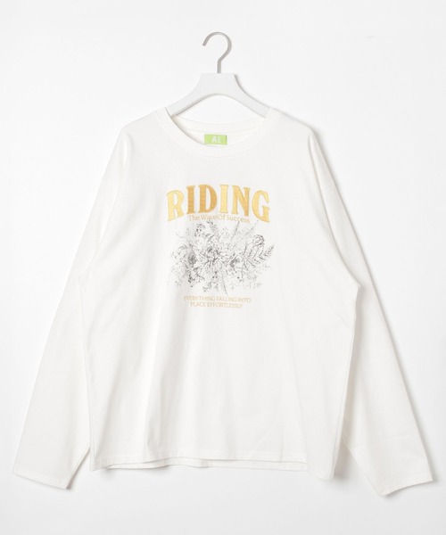 Anui（アニュイ）の「【UNISEX】フラワーロックロンＴ（Tシャツ/カットソー・レディース・オフホワイト/ライトイエロー・MEDIUM）」の6枚目の写真