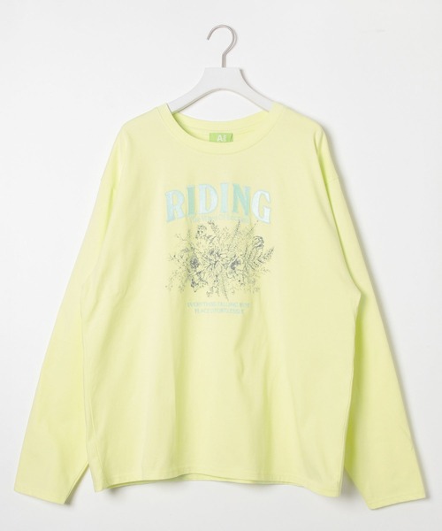 Anui（アニュイ）の「【UNISEX】フラワーロックロンＴ（Tシャツ/カットソー・レディース・オフホワイト/ライトイエロー・MEDIUM）」の4枚目の写真