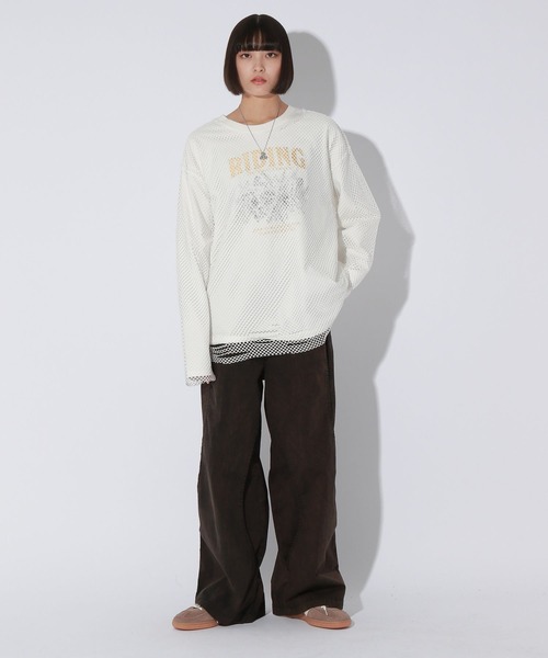 Anui（アニュイ）の「【UNISEX】フラワーロックロンＴ（Tシャツ/カットソー・レディース・オフホワイト/ライトイエロー・MEDIUM）」の18枚目の写真