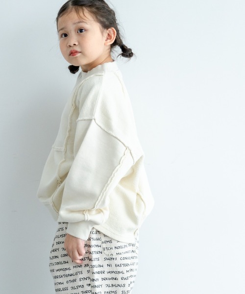 LOWRYS FARM（ローリーズファーム）の「リメイクウラケプルオーバー　305284（スウェット・キッズ・グレー/アイボリー/ブラック・110cm/120cm/130cm/140cm/150cm）」の7枚目の写真