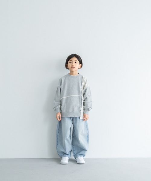 LOWRYS FARM（ローリーズファーム）の「リメイクウラケプルオーバー　305284（スウェット・キッズ・グレー/アイボリー/ブラック・110cm/120cm/130cm/140cm/150cm）」の9枚目の写真