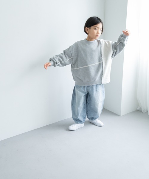 LOWRYS FARM（ローリーズファーム）の「リメイクウラケプルオーバー　305284（スウェット・キッズ・グレー/アイボリー/ブラック・110cm/120cm/130cm/140cm/150cm）」の11枚目の写真