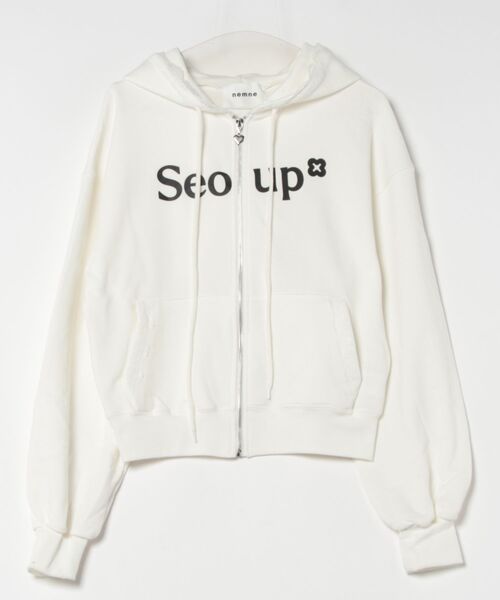 nemne store（ネンネストア）の「【seoup】レースジップフーディ（パーカー・レディース・オフホワイト/杢グレー/ブラック・MEDIUM/SMALL）」の15枚目の写真