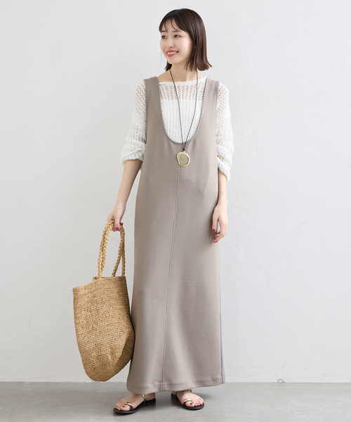 SLOBE IENA Uネックジャンパースカート 38 SLOBE IENA（スローブイエナ）の「Uネックジャンパースカート