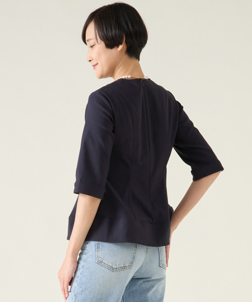 martinique(マルティニーク)の「ハイストレッチブラウス(セットアップ可)(シャツ/ブラウス・レディース・オフホワイト/ライトブルー/ネイビー・FREE)」の14枚目の写真