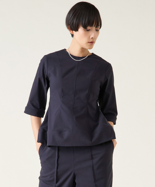 martinique(マルティニーク)の「ハイストレッチブラウス(セットアップ可)(シャツ/ブラウス・レディース・オフホワイト/ライトブルー/ネイビー・FREE)」の15枚目の写真